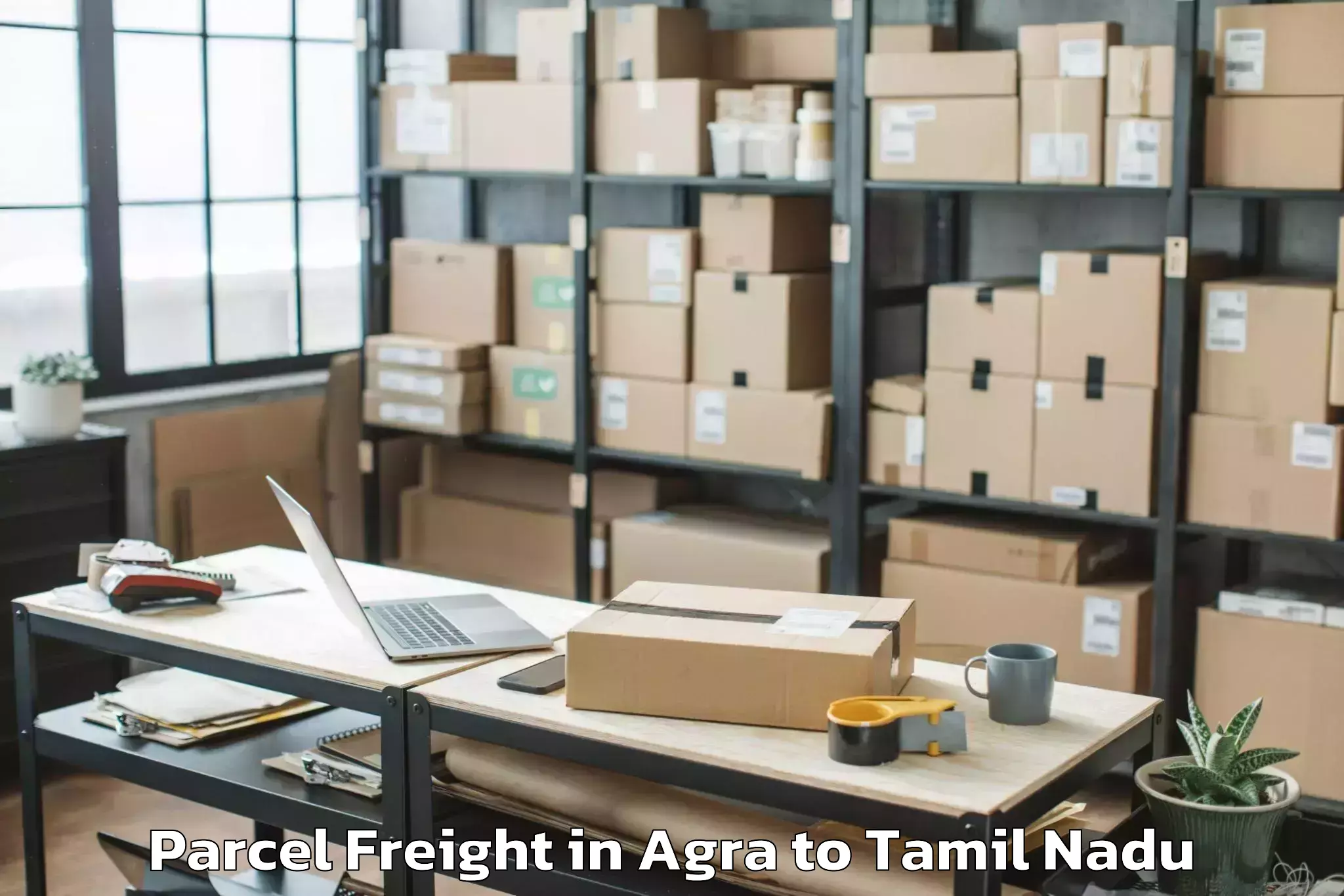 Book Your Agra to Uttiramerur Parcel Freight Today